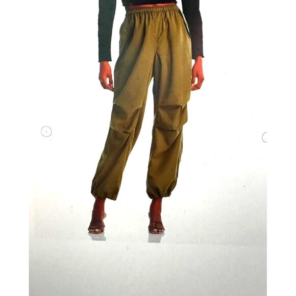 AQUA Size 2Xl Polyester Elastic Waist  Color Rich Olive Pants RN Plus - Picture 6 of 8